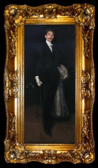 framed  James Abbott McNeil Whistler Robert,Comte de montesquiouiou-Fezensac, ta009-2